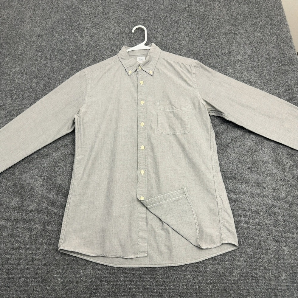 Uniqlo Oxford Shirt Mens M Gray Cotton Long Sleeve Button Down Classic Casual